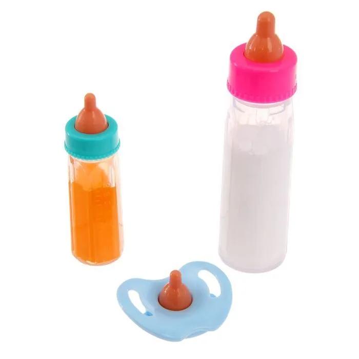 3-piece Baby Accessory Set, Including Missing Milk And Juice Bottles, Pacifiers, Doll Feeding Set, Toy Baby Bottles 10ml