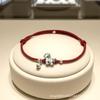 Horse Bit Silver 999 Zodiac Bracelet - Year of the Horse 2026, Red String for Good Luck, Woven Pure Silver Rope, Women's Gift