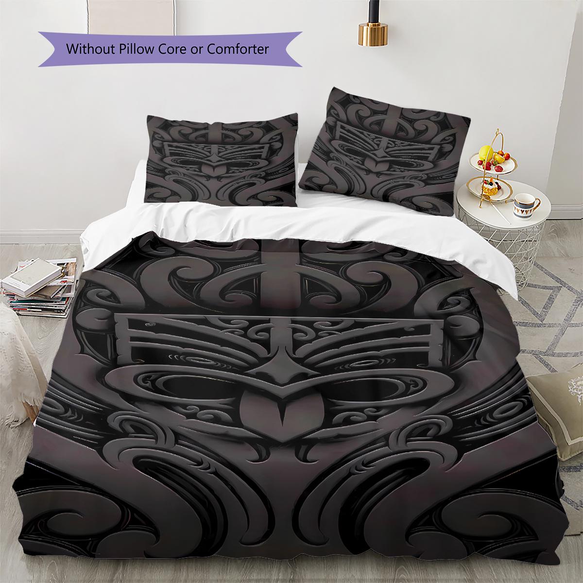 

New Zealand Warriors Pattern Bedding,Quilt Set Quilt Cover Pillowcase Home Birthday Gift (1 * duvet cover + 2 * pillowcase, without core) 135x200cm