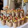 25/50pcs French Fries Holder Kraft Paper Candy Dessert Snack Cup Container Wedding Birthday Party Supplies Disposable Chips Box