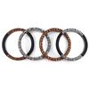 Leopard Printing Steering Wheel Cover Universal Leather Two Tone Car Interior Steering Covers Case 37-38CM Accessories