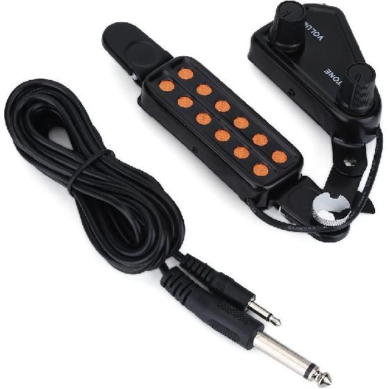 Guitar Pickup Electric Volume Adjustable Transducer Pickup with Accessories for Acoustic Guitar