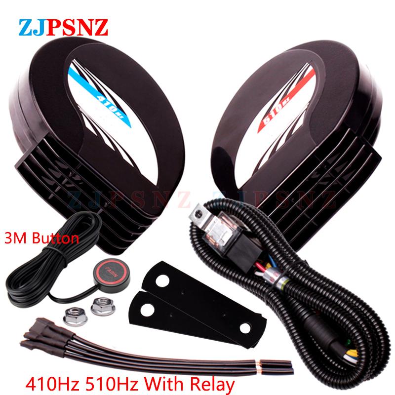 12V Car Compact Horn Compact Horn Waterproof Auto Horns Super Loud Dual - Tone Electric Snail Horn Kits For Any 12V Vehicles