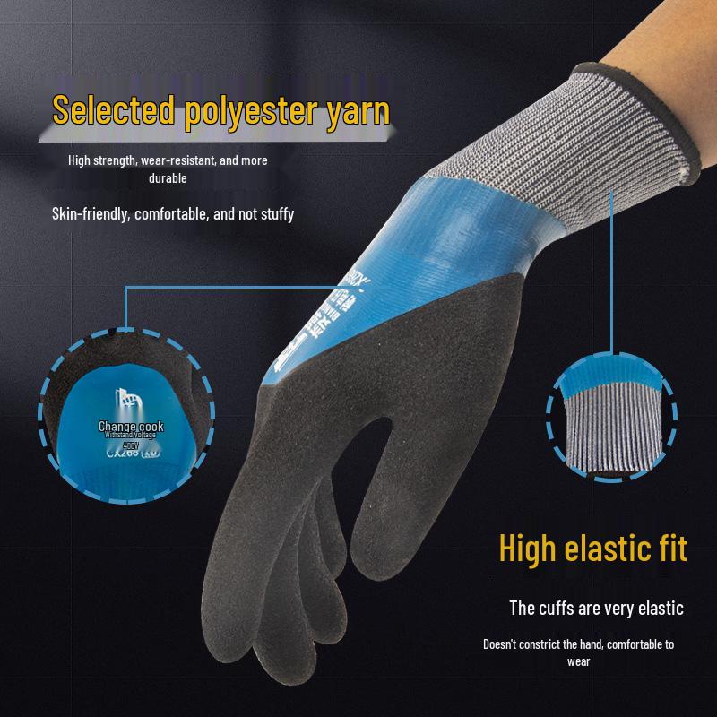 400V Low Voltage Insulating Rubber Gloves - Electrician Anti-electric, Flexible, Wear-resistant for Live Wiring and 220V Protection