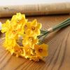 Artificial Narcissus Flower 1 Bouquet Realistic Decorative Easy Care Simulation Yellow White Fake Home Decor
