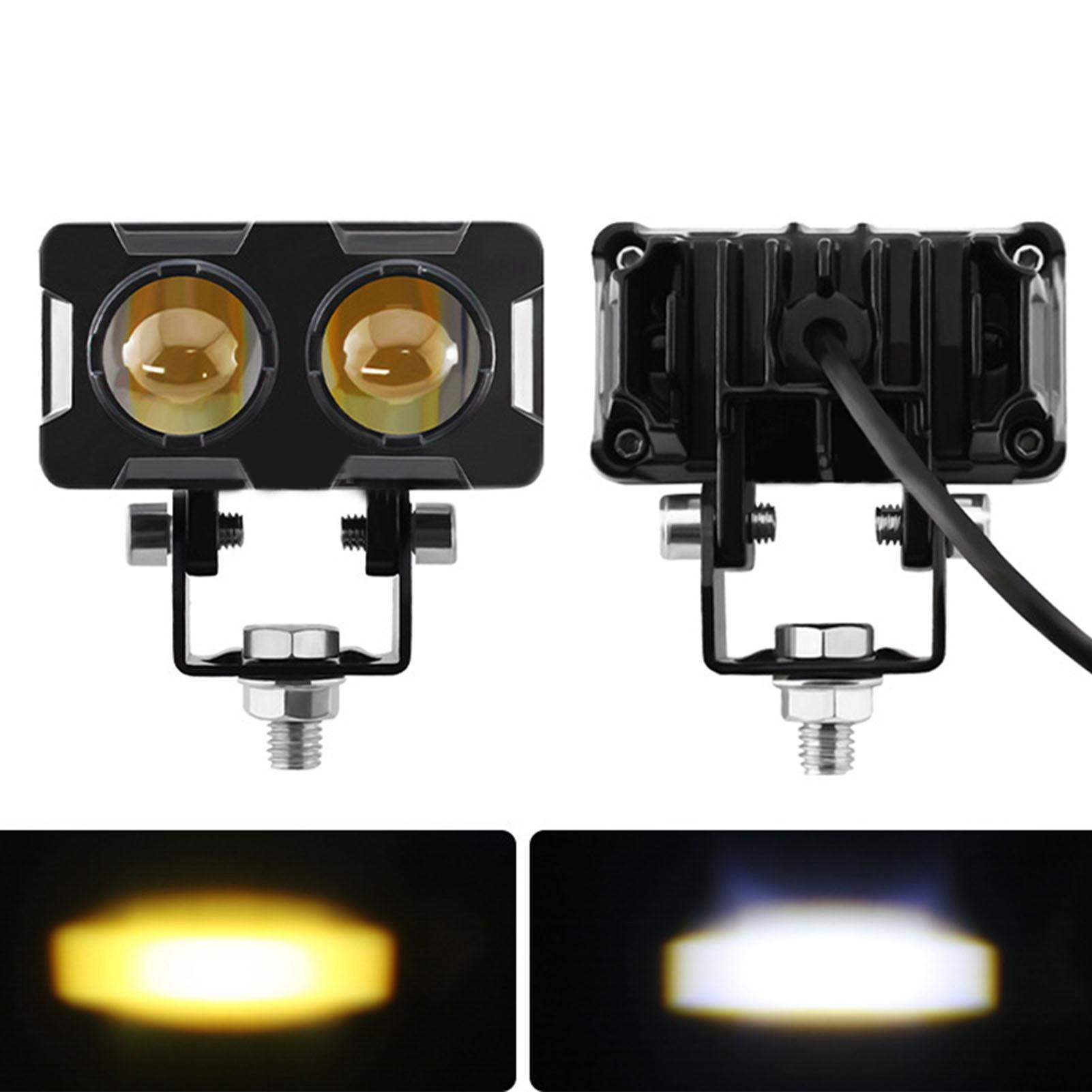

2PCS Motorcycle LED Fog Lights Rust Proof Shockproof Bright Light Heat Dissipation Fit for CC 9‑30 V Vehicles