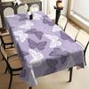 1pc, Polyester Products, Simple Style Purple Butterfly Printed Tablecloth, Suitable for Picnics, Indoor Parties, Outdoor Parties, Home Decoration, Cof
