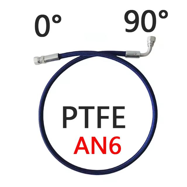 6AN PTFE Nylon Stainless Steel Braided Turbine Oil Feed Pipe Line Pressure Stainless Remote Turbocharger Sensor Teflon Hose