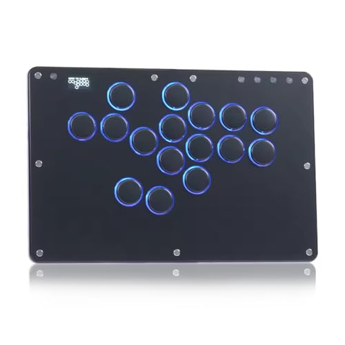 

Haute42 T16 PRO Black Leverless Arcade Stick Controller with Quiet Buttons, Absolutely Instant Presses, Slim Design with a Wide Tabletop, Perfect for