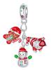 925 Silver Santa Claus Charms Bead Christmas House Dangle Pendant Fit Bangle Bracelet Necklace DIY Jewelry