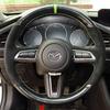 Ręcznie szyta antypoślizgowa czarna skórzana osłona kierownicy samochodowej do Mazda CX-30 CX30 - Mazda 3 Axela -