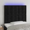 VidaXL LED Headboard Bedroom Furniture Single Bed Accessory Headboard Interior Black 3122890