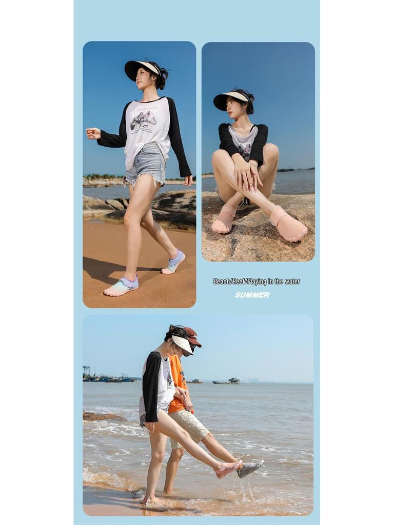 Adult Beach Snorkeling & Diving Shoes for Men & Women - Lightweight Barefoot Wading & Swimming