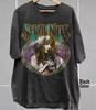 Vintage 90er Stevie Nicks Musikkonzert Unisex T-Shirt Schwarzes Baumwoll-Rundhals-T-Shirt für Männer und Frauen Sommer Lässige Mode