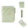Women's Wallet Short Korean Version Cross Flower Zipper Fashion Quilted Card Bag Women