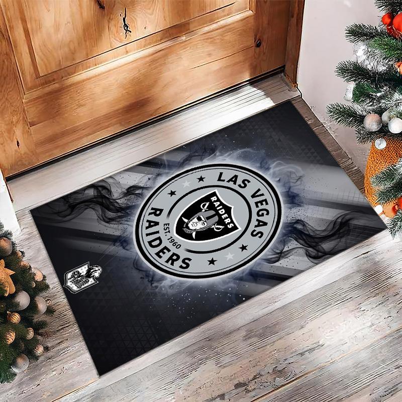 Tappeto in velluto di cristallo Las Vegas Raiders Morbido Anti?Tappetino Antiscivolo Comodo per Casa Soggiorno Camera da Letto Tappeto Decorativo