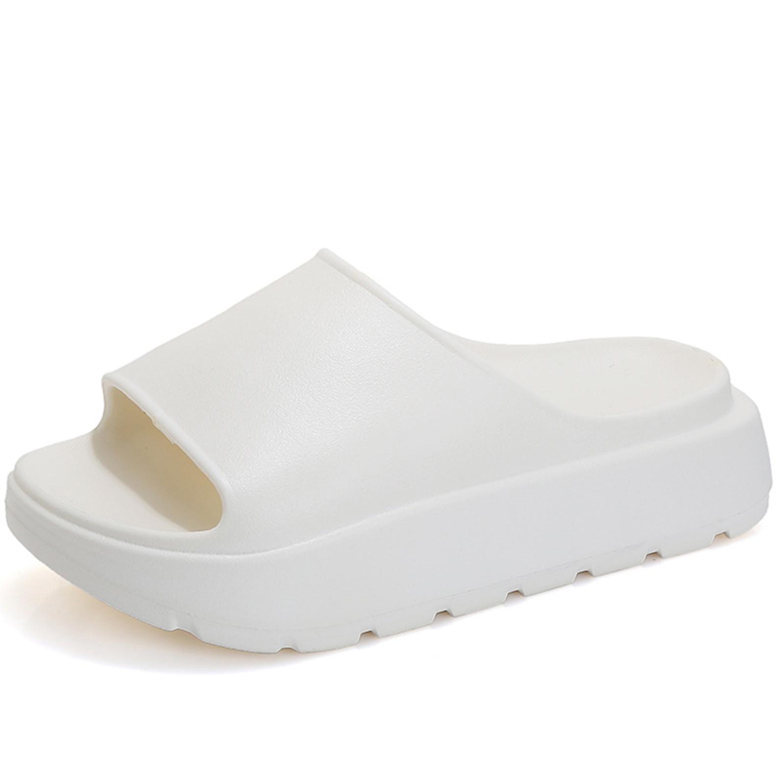 

Чоловічі тапочки, Жіночі прохолодні тапочки, Амортизуючі, Дихаючі тапочки на одній лінії, Домашнє взуття, Ванні тапочки 40 білий