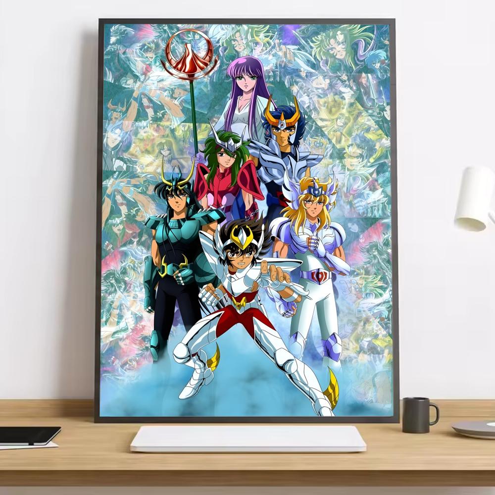 Saint Seiya Whitepaper Painting Calligraphy HD Canvas Poster Living Room Bedroom Bar Aesthetic Decoration