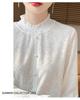 Ruffled Hem Knit Lace Long-Sleeve Spring Top, Fashionable for Outdoor Wear