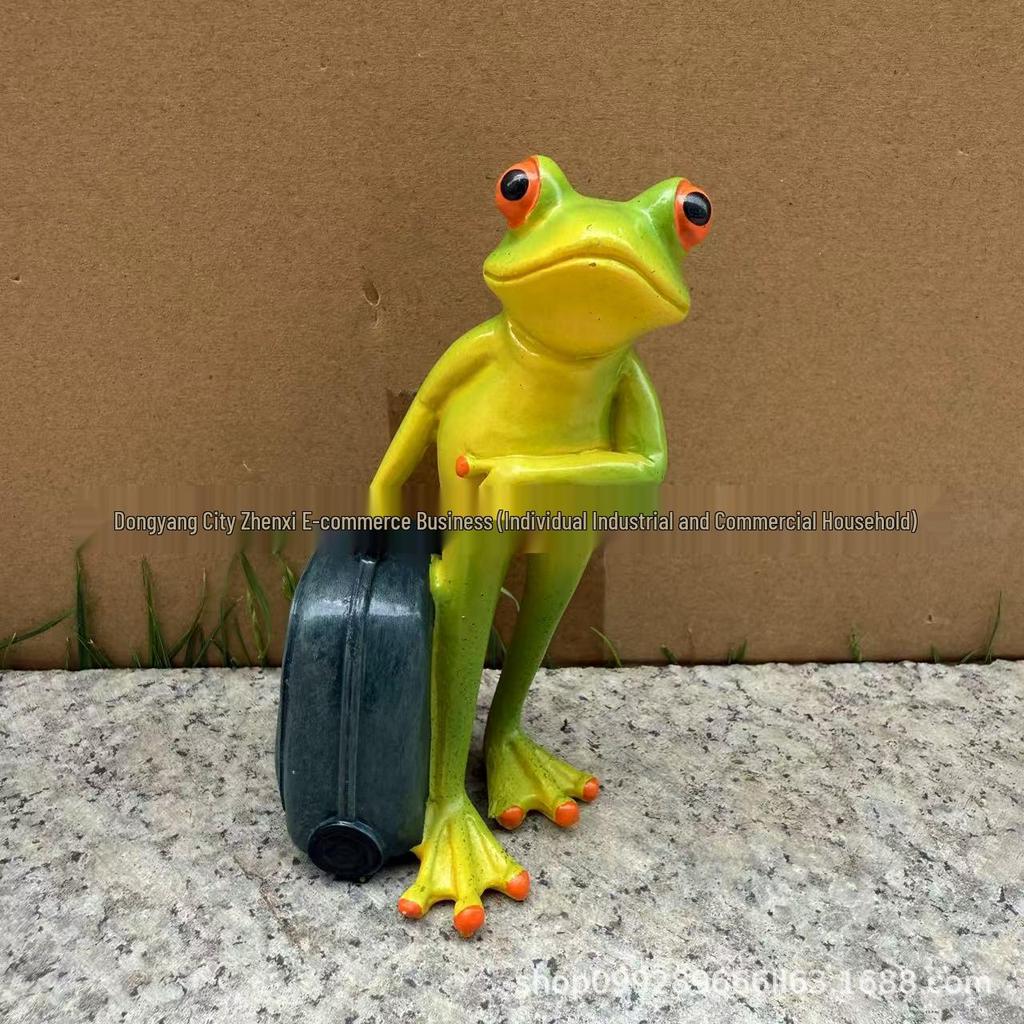 Creative Resin Frog Ornament for Home and Living Room Décor