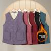 New autumn and winter fleece-lined vest for mothers, thickened and warm, suitable for wearing indoors or as an outer layer to protect against the