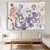 NNekopara Kawaii Wall Hanging Tapestry Psychedelic Art Dorm  Bedroom Decoration