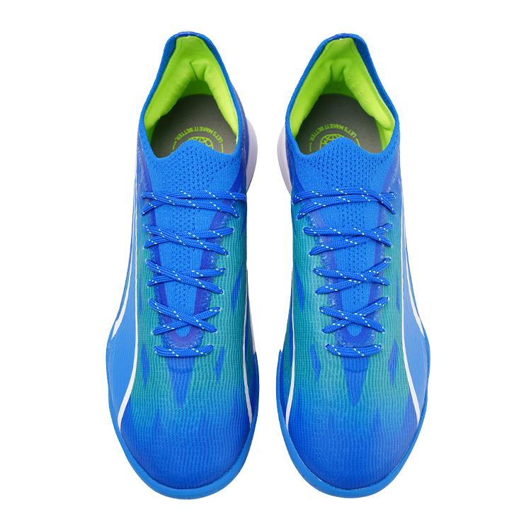 Puma Ultra Ultimate Cage Comfortable Versatile TT (Rubber Studs) Soccer Shoes Men Sneaker White Blue 107502-03