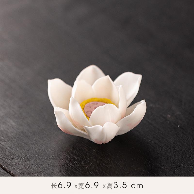 

Zen Ceramic Censer Handicrafts Home Ornaments Water Lily Incense Burner Lotus Incense Stick Holder