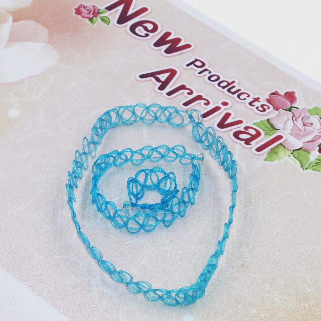 Handmade Retro Harajuku Woven Necklace, Bracelet, and Ring Set for Women