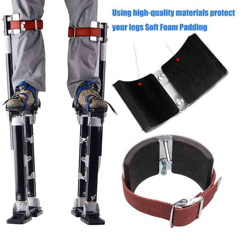 2 Pezzi Piastra Comfort per Gambe a Puntelli Lega di Alluminio Accessori per Puntelli Piastra Curva Parti per Puntelli da Cartongesso Per Gambe Fisse Durevole