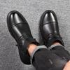 Warme Winterstiefel Herren Lederschuhe Mode Chelsea Boots Plüsch Schneeschuhe Lässig Business Spitze Schwarz Mode Herrenschuhe