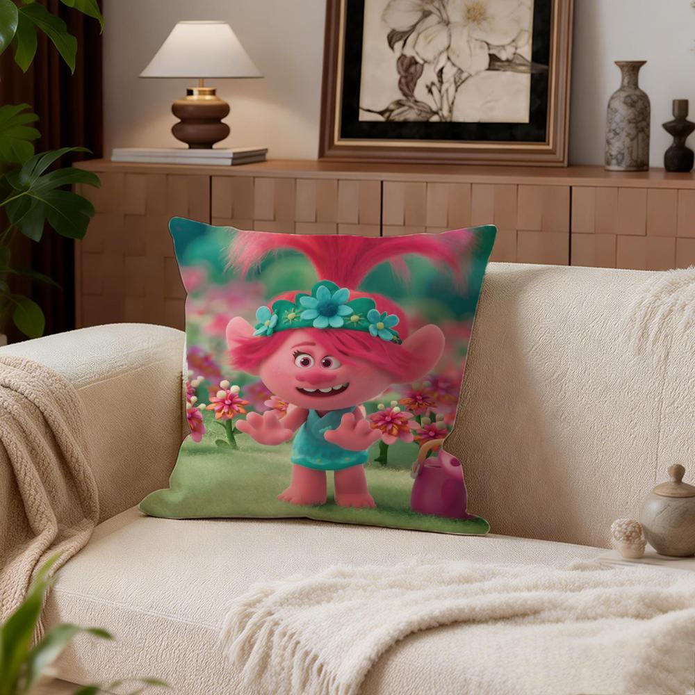 Kids Trolls Cushion Cover Cushion Cover Set 4Pcs 50x50 45x45 40x40 Pillowcase Decorative Sofa Home Decor