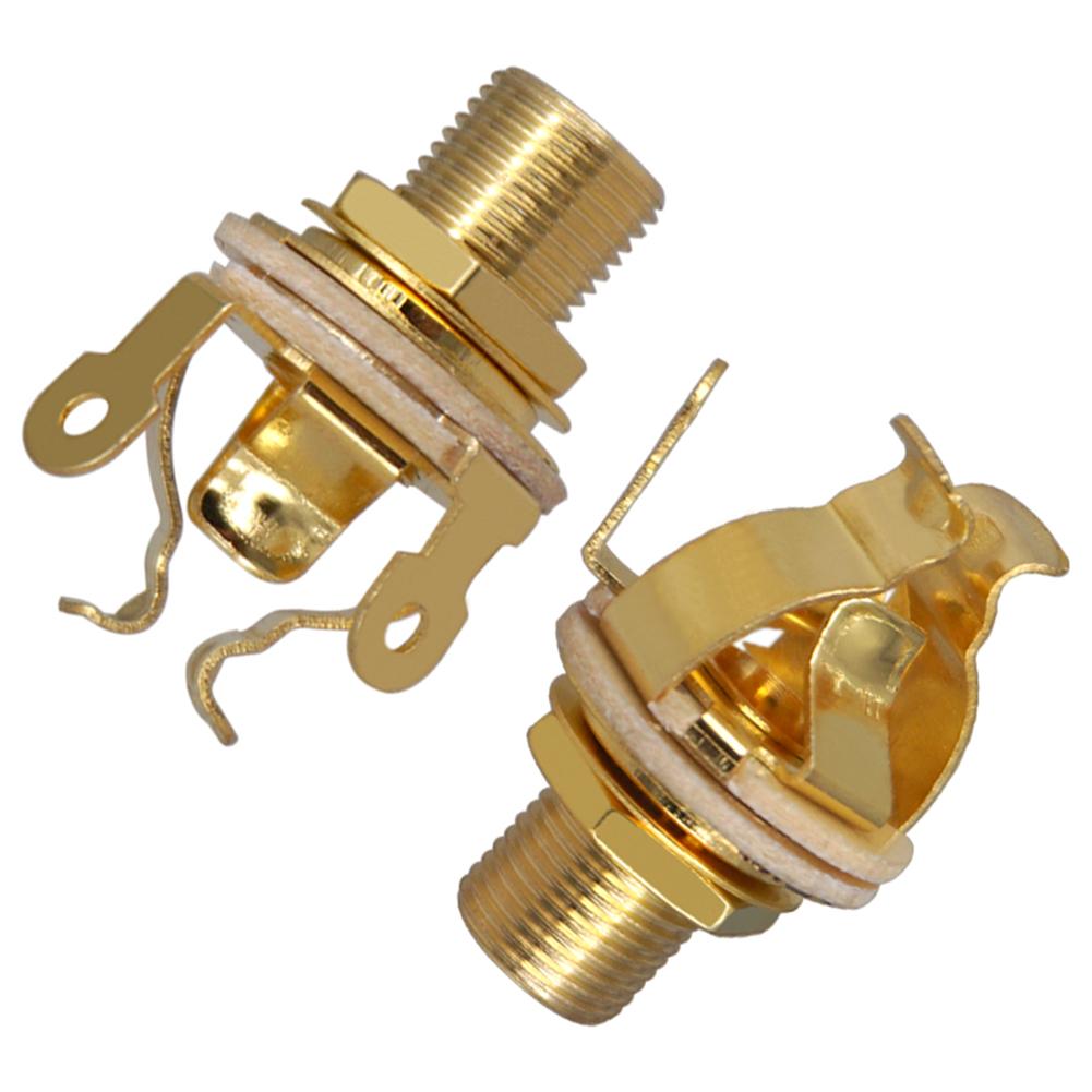 2Pcs 1/4 Inch 6.35Mm Guitar Mono Jack Socket Electric Guitar Mono Jack Mono Output Jack Guitar Accessories