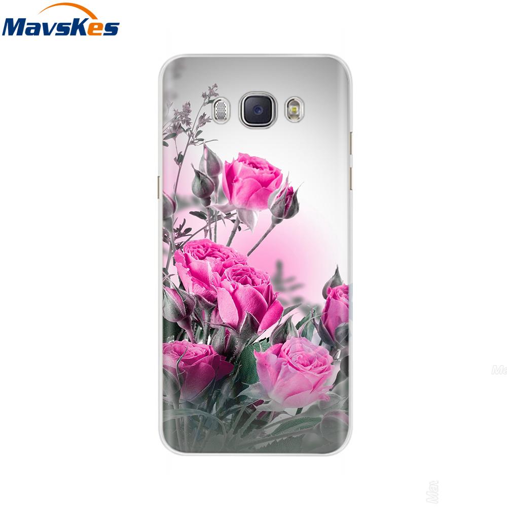 For Samsung J7 2016 Case Print Flower Soft Silicone Back Cover For Samsung J7 2016 TPU Phone Case For Samsung Galaxy J7 2016