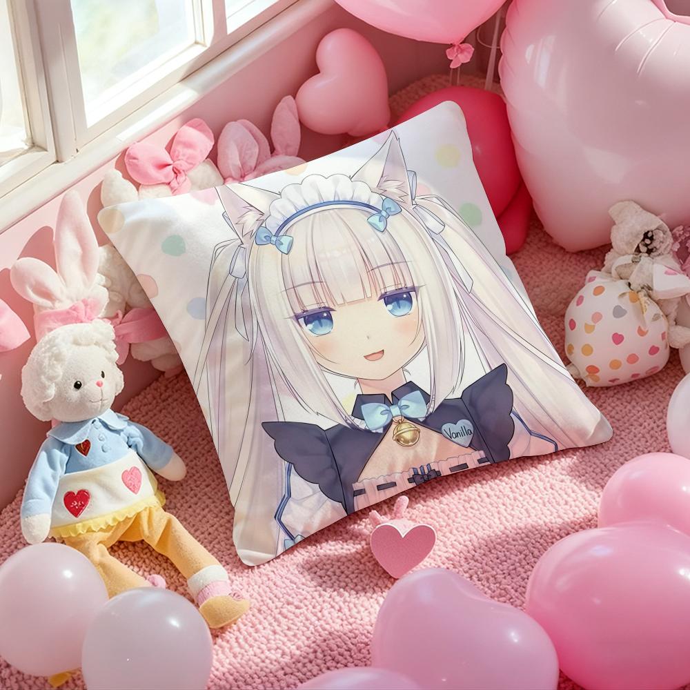 Anime Cat C-catman cartoon Cushion Cover Pattern Printed Pillowcase for Living Room Sofa Cushion Cover & Bedroom Decor