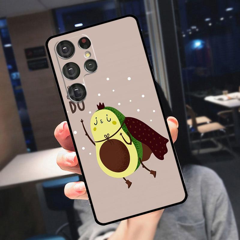 Cute Avocado Fruits Cover For Samsung Galaxy S24 Ultra S25 S22 S23 Plus S20 S21 FE S9 S10 S23 FE Phone Case