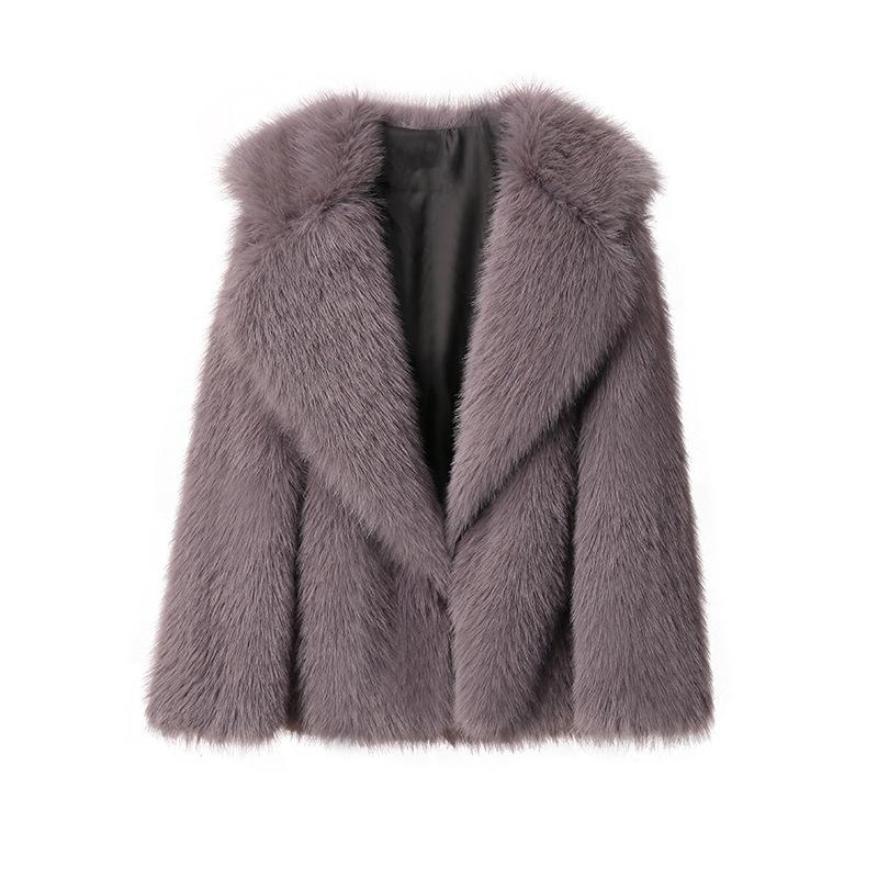 Cappotto in pelliccia sintetica di lusso da donna inverno spesso caldo manica lunga colletto couverture cappotto femminile elegante capispalla da donna