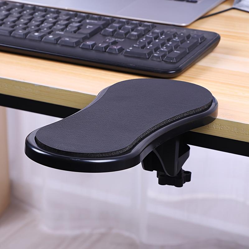 Ergonomic Desk Armrest Extender - Comfort Elbow Support for Gaming Office, Adjustable Keyboard Mouse Setup, Durable Black Design