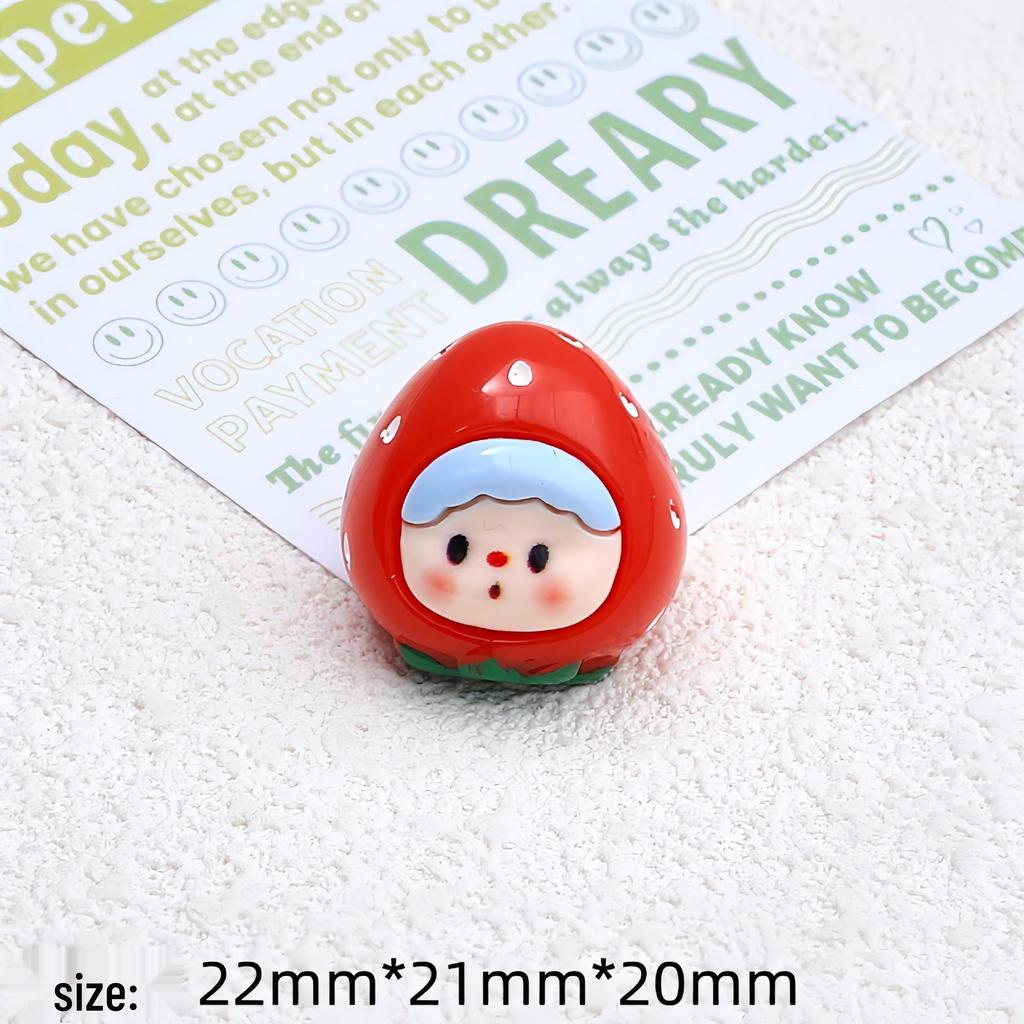 3D Fruit Doll Cartoon Charms for Hair Clips & Shoe Accessories