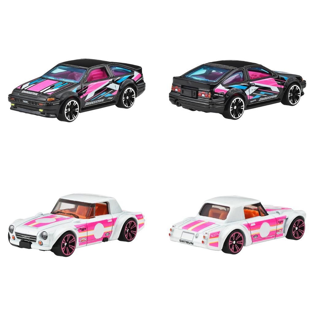Hot Wheels Neon Speeders Assorted Vehicle Toys, 10-Car Box, Ages 3+, Multicolor, 986E-HLH72