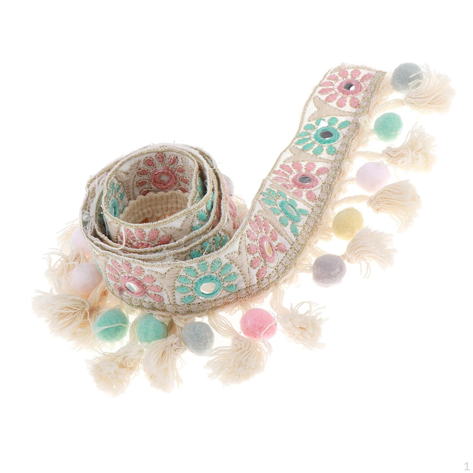 

1 ярд 30 мм с шариковой бахромой и бахромой, тканевая занавеска для платья