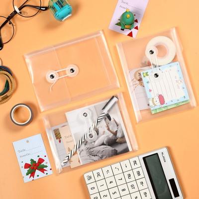 High Quality Thickened A5/A6 File Folder Waterproof Plastic File Bag Transparent Card Paper File Holder Students