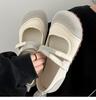 French Retro White Ballet Flat Mary Jane Single Shoes Women's 2025 New Spring and Autumn One-pedal Soft-soled Beanie Shoes