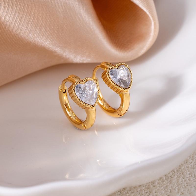 Hochwertige Edelstahl-Sternohrringe mit Vintage-Smaragd- und Zirkonkristallen