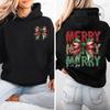 Coquette Christmas Casual Women's Hoodies Leopard Merry Christmas Print Sweatshirts Fleece Warm Pullovers Autumn Streetwear