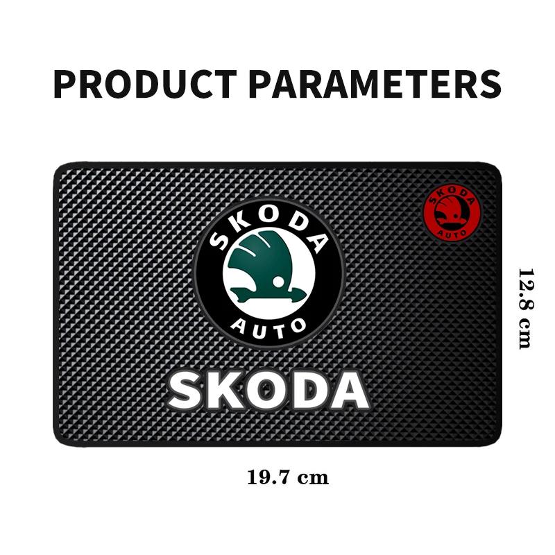 QUV2 Für Skoda Octavia Superb Kodiaq Karoq Scala Rapid Autozubehör Auto Rutschfeste Matte Armaturenbrett Telefon Silikon Rutschfester Pad
