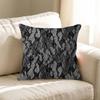 Black Lace Print Cushion Cover Inches Farmhouse Decor Home Throw Pillow Covers For Couch Decorations