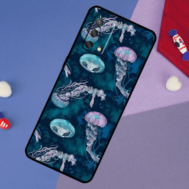 Magic Jellyfish Case For Oppo A78 A18 A38 A74 A94 A54 A58 A98 A80 A60 A40 A96 A76 A16 A15 A17 A57 A5 A6 Pro