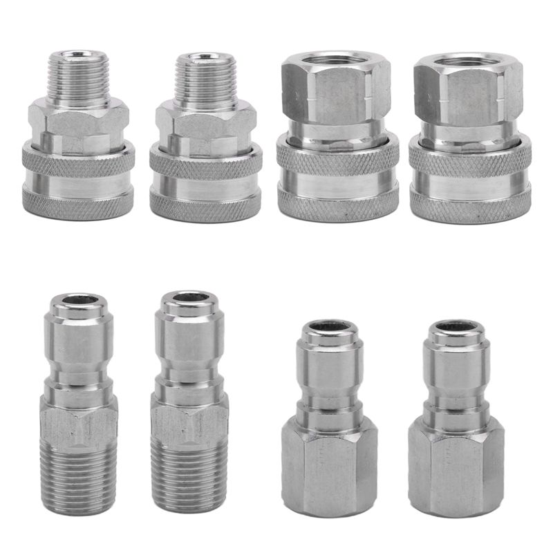 

A60Z4 Sets NPT 3/8 In. Stainless Steel Male And Female Quick-Connect Kits Male Female 3/8 Quick-Connect Fittingsmay