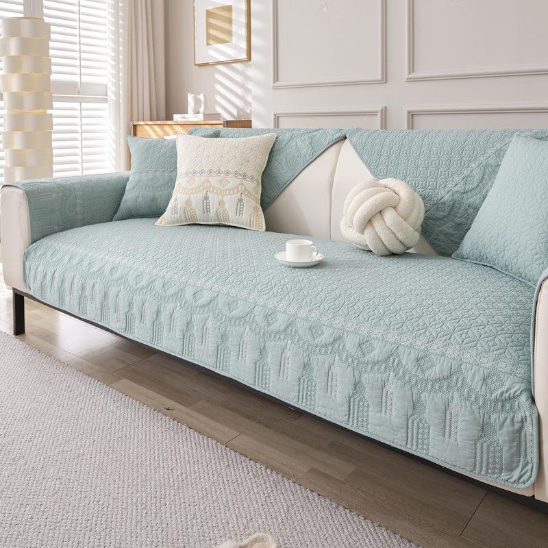 New Washed Cotton Sofa Cushion Four Seasons Universal Non-Slip Pure Cotton Leather Sofa Cover Towel Cotton Seat Cushion Modern